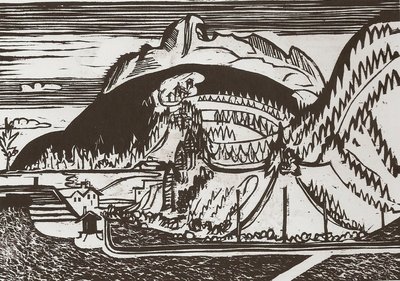 Clavadeler Mountain by Ernst Ludwig Kirchner